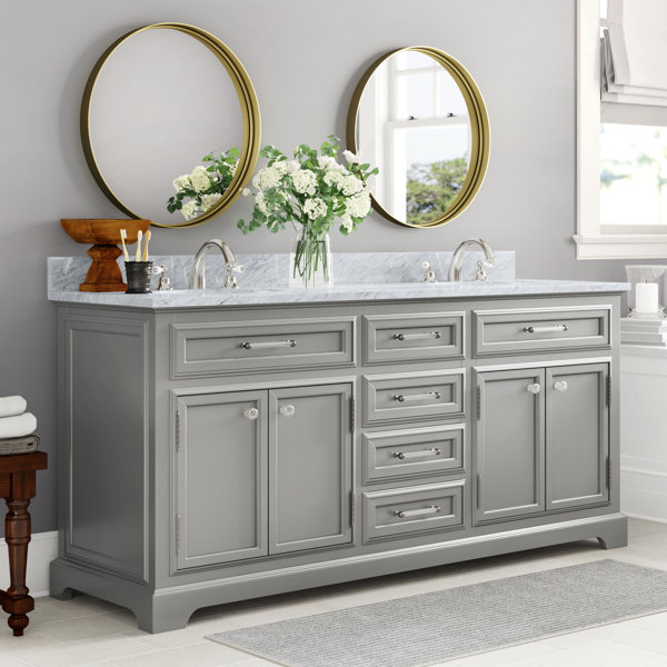 Three Posts™ Dovercourt 72" Double Bathroom Vanity Set & Reviews Wayfair